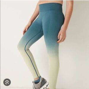 VS PINK Ombre Gradient Blue and Cream Leggings